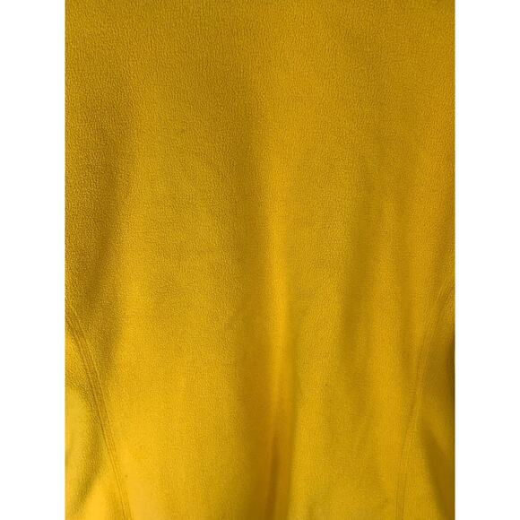 Lands End Yellow Fleece Jacket Kids Size M 10-12 Regular Full Zip - Picture 4 of 7